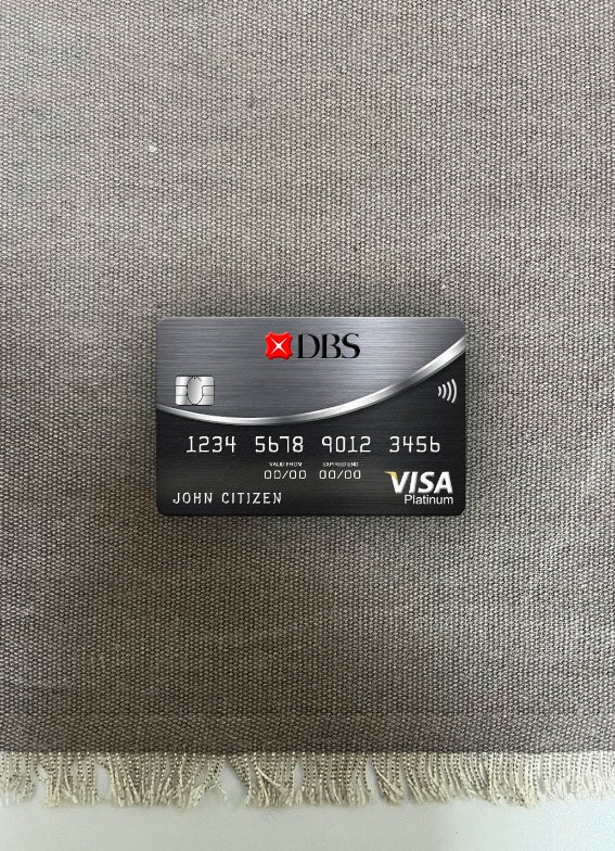 Download Thailand DBS bank platinum visa card photolook front Photoshop template